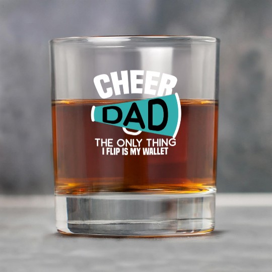 Cheer Dad The Only Thing I Flip Is My Wallet Rock Glasses