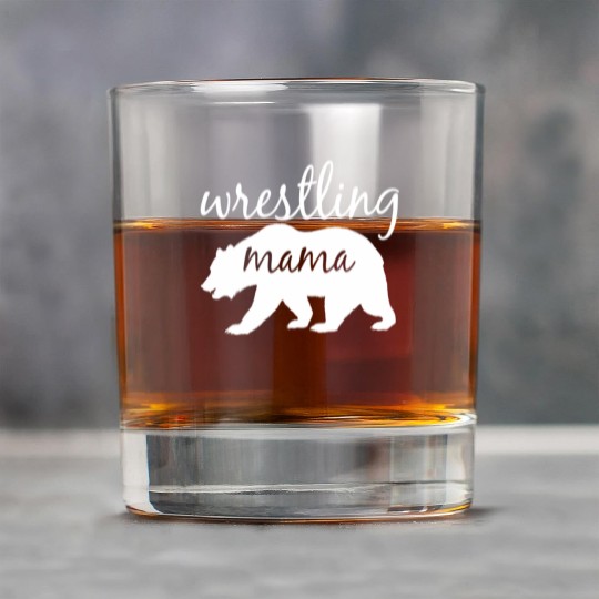 Wrestling Mama Bear Wrestling Mom Rock Glasses