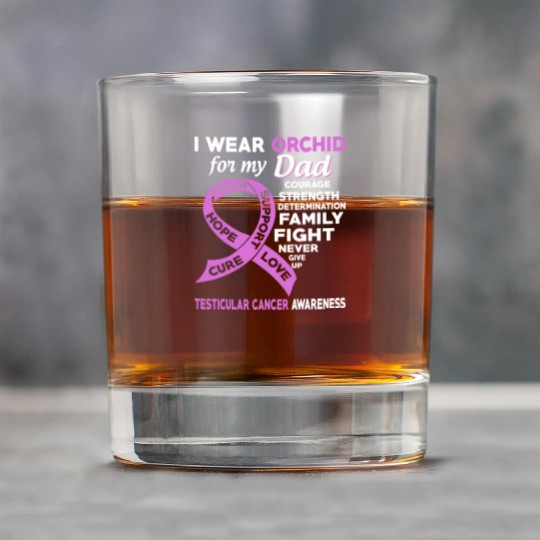 I Wear Orchid For My Dad Testicular Cancer Rock Glasses