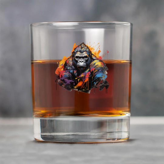Stoic Gorilla. Quiet Power, Graffiti Style. Rock Glasses