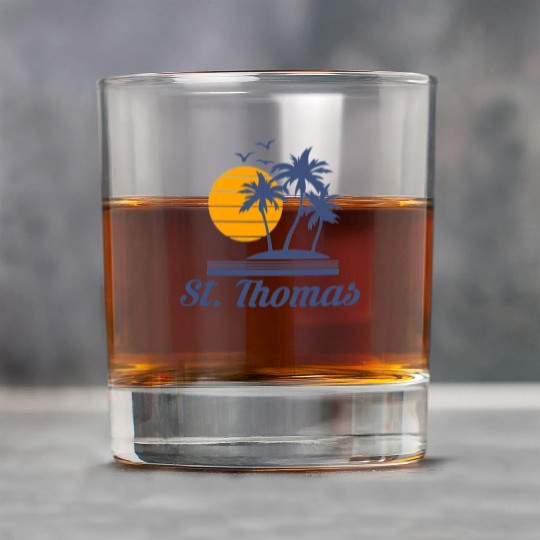 Saint St Thomas Caribbean Island Beach Rock Glasses