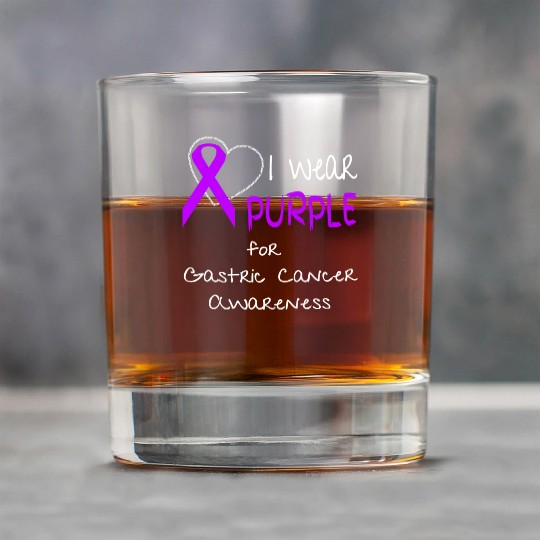I Wear Purple For Gastric Cancer Awareness Ribbon Rock Glasses