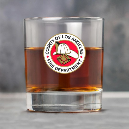County Of Los Angeles Fire Department Seal Rock Glasses