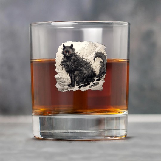 Japanese ink art Cat Rock Glasses