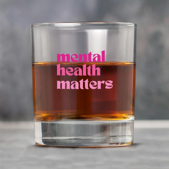 Mental Health Matters Retro Quote Barbiecore Pink Rock Glasses