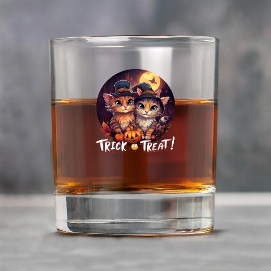 Halloween Trick or Treat Cute Cats Cat Lovers Rock Glasses