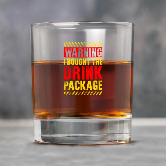 Funny Drinking Lover Gift Warning I Bought The Rock Glasses
