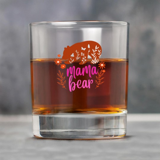Mama Bear's Embrace: A Heartwarming Design Rock Glasses