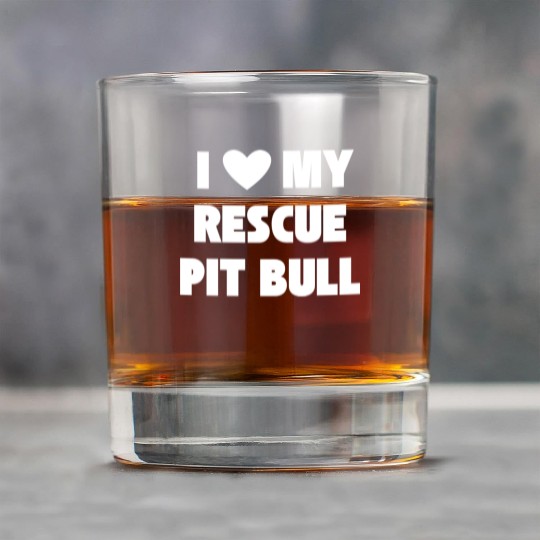 I Love My Rescue Pit Bull | Pitbull Advocacy Rock Glasses