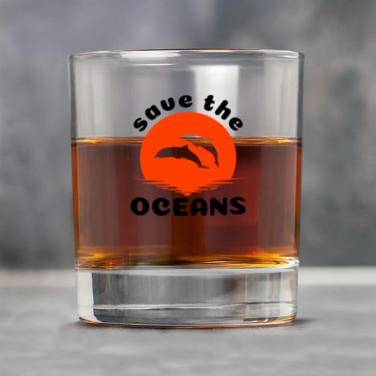 Save The Oceans Jumping Dolphins Rock Glasses