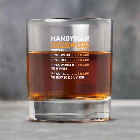 Handyman Hourly Rate Labor Day Rock Glasses