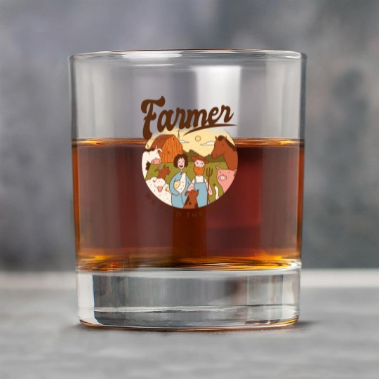Farmer We Feed The World Rock Glasses
