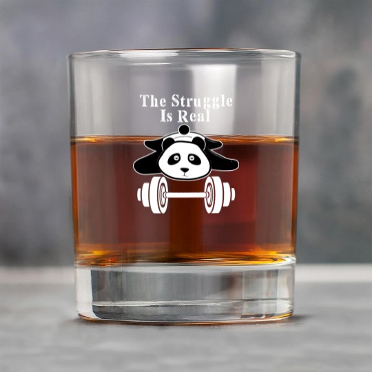 The Struggle Is Real Panda Bear Funnycute Gym Rock Glasses
