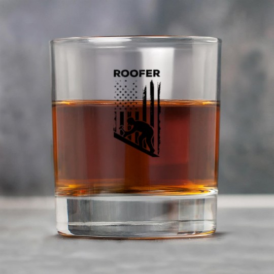 Roofer US Flag - Roofing Worker Roofer Worker Roof Rock Glasses