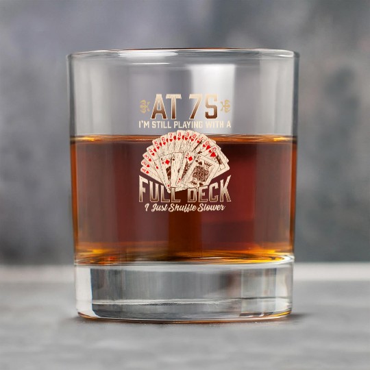 75th 75 Poker Playing Card Saying Rock Glasses