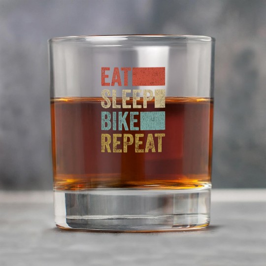 Vintage Retro Eat Sleep Bike Repeat Gift Funny Rock Glasses
