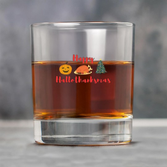 Happy HalloThanksMas Rock Glasses
