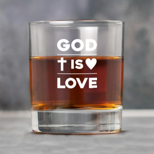God Is Love Love Jesus Christian Christmas Rock Glasses