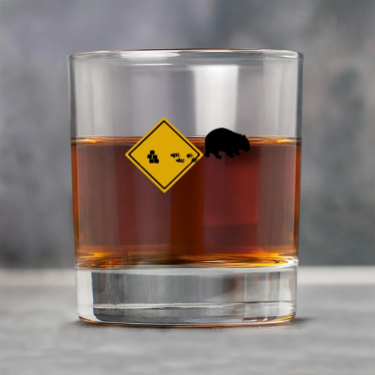 Wombat Poop Cubes Road Sign Rock Glasses
