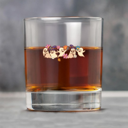 Halloween Spooky Season Boo Ghost Witch Grim Rock Glasses