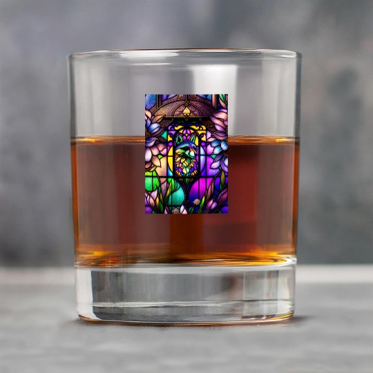 stained glass window design of an overwhelmingly b Rock Glasses