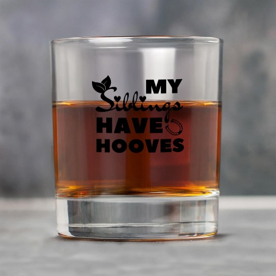 My Siblings Have Hooves Cute Farm Rock Glasses