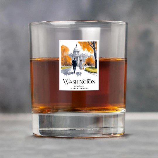 Watercolor painting loving couple in Washington DC Rock Glasses