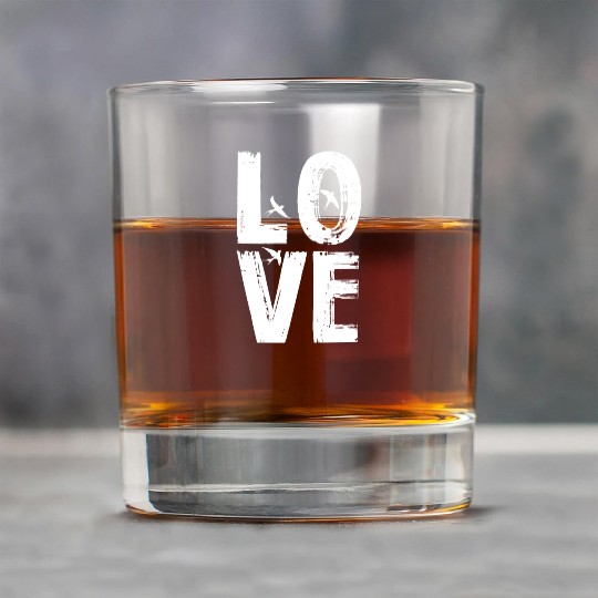 Bird Budgie Parrot Love Canary Aviary Lovers Rock Glasses