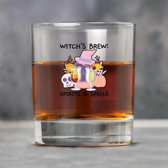 Witch's Brew: Spirits & Spells Bartender Halloween Rock Glasses