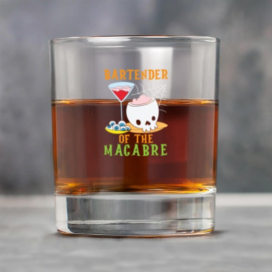 Bartender of the Macabre Bartender Halloween Rock Glasses
