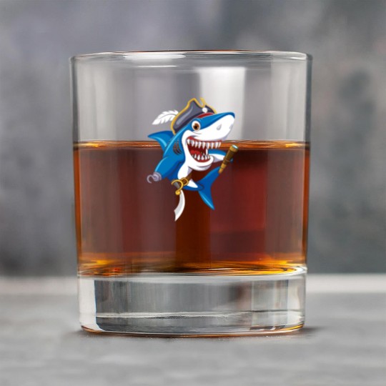 Cute Shark Pirate Decor Lazy Halloween Rock Glasses