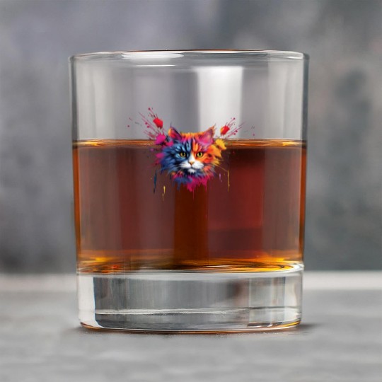 Color Explosion Persian Cat Rock Glasses