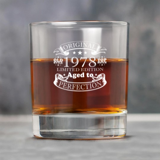 1978 vintage birthday year of birth 1978 gift Rock Glasses