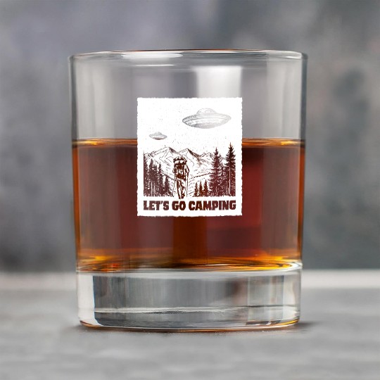 Let's Go Camping - White Ink Rock Glasses