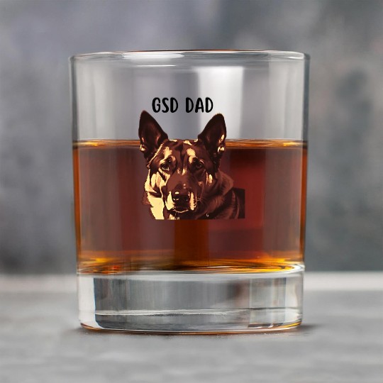 GSD dad dog lovers graphic Rock Glasses and apparel