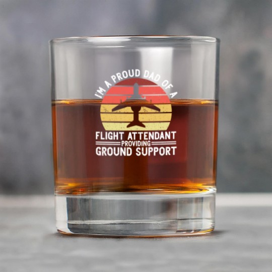 Flight Attendant Dad Airplane Flight Attendant Rock Glasses