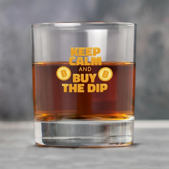 Keep calm and buy the dip Rock Glasses