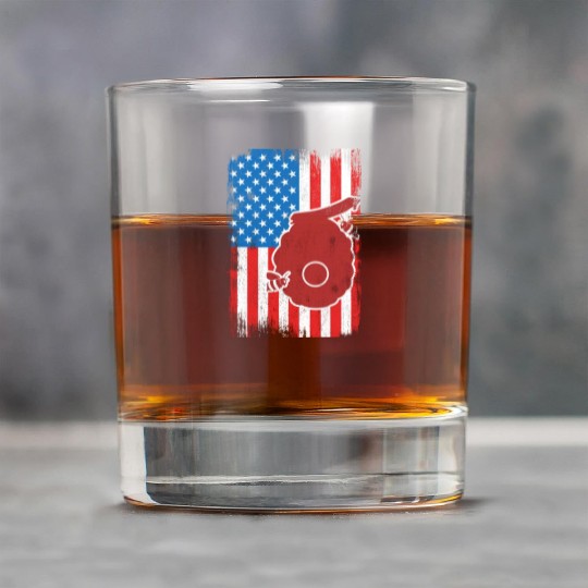 Patriotic US Beekeeper Rock Glasses