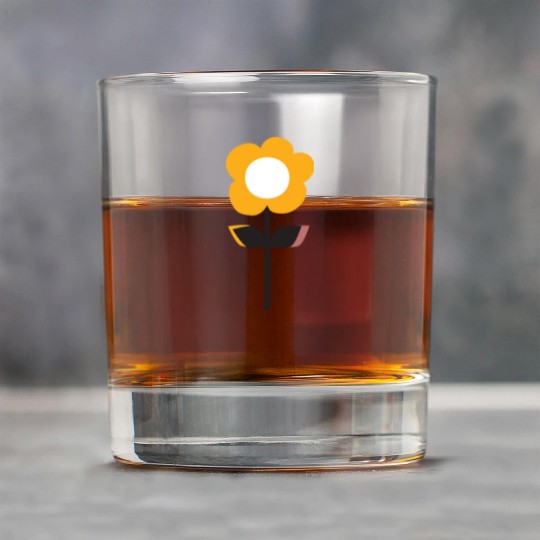 Retro Flower Yellow Rock Glasses