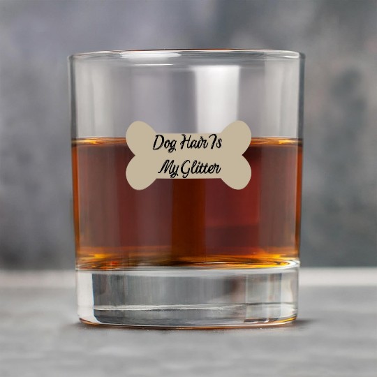 Dog hair is my glitter ,dogs lover , cute , bone Rock Glasses