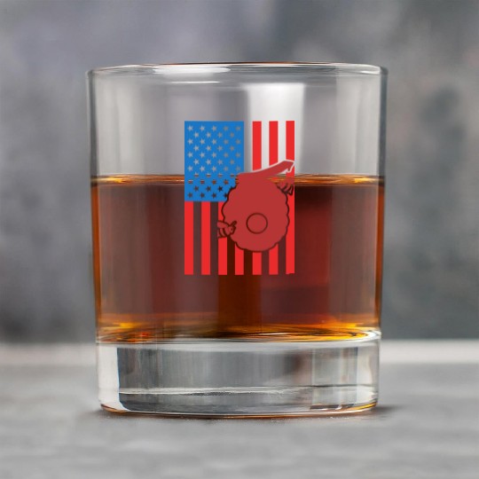 Beekeeping US Flag Rock Glasses