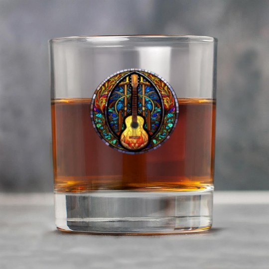 Stained Glass Art - Funny Holy Guitar Design Rock Glasses