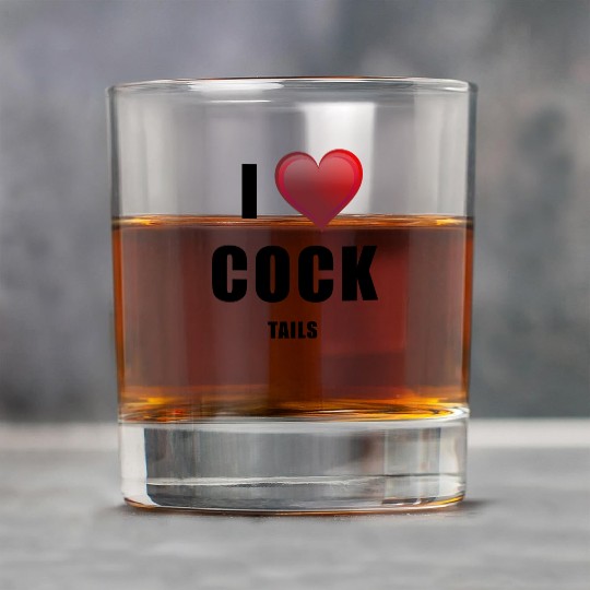 i love cock - tails Rock Glasses