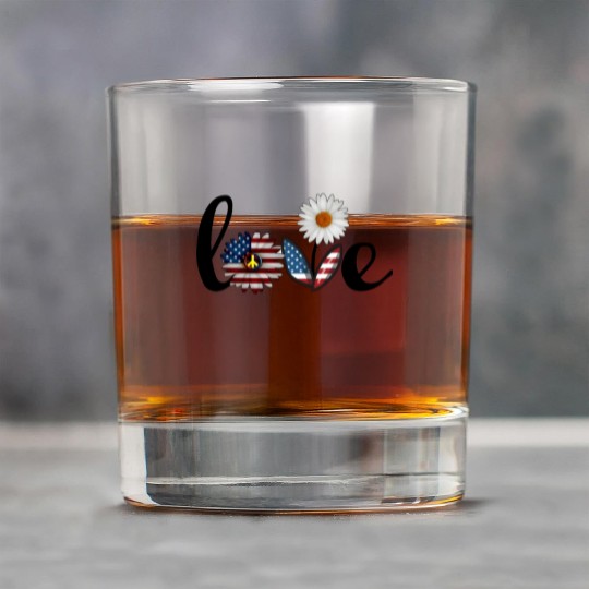 Love daisy solid Rock Glasses