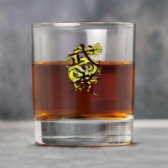 Yellow Dragon Warrior Rock Glasses