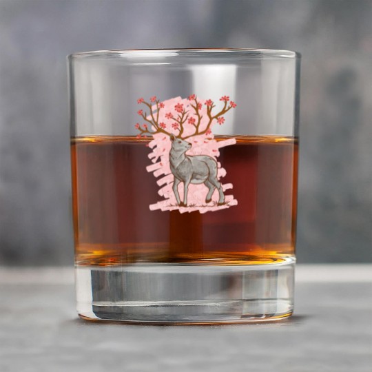Cherry Blossom Deer Sakura Rock Glasses