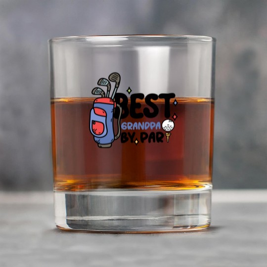 Best Grandpa By Par Father s Day Golf Grandad Rock Glasses