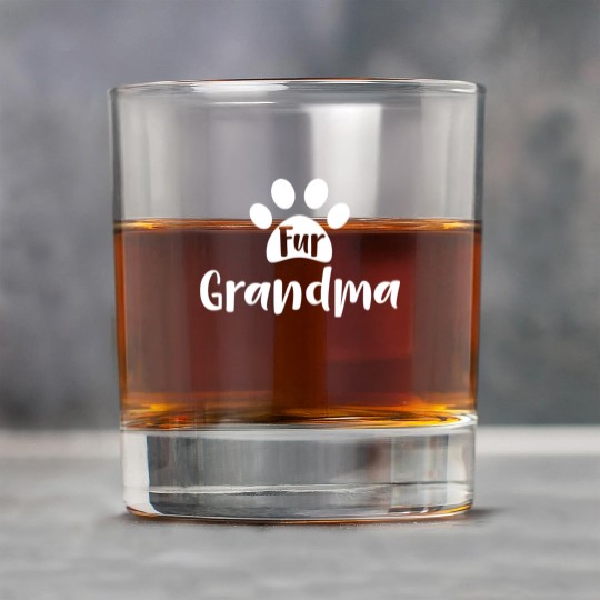 Funny Fur Grandma Dog Cat Pet Lover Grandmother Rock Glasses