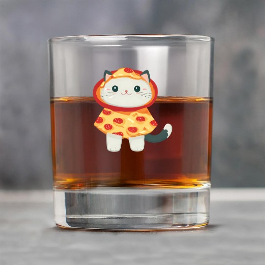 Cat in pizza costume Rock Glasses