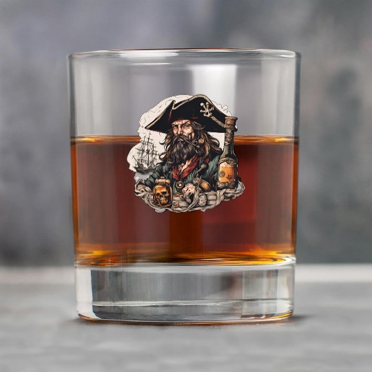Drunk Pirate / Ahoi / Anchor / Rum / Ship / Boat Rock Glasses